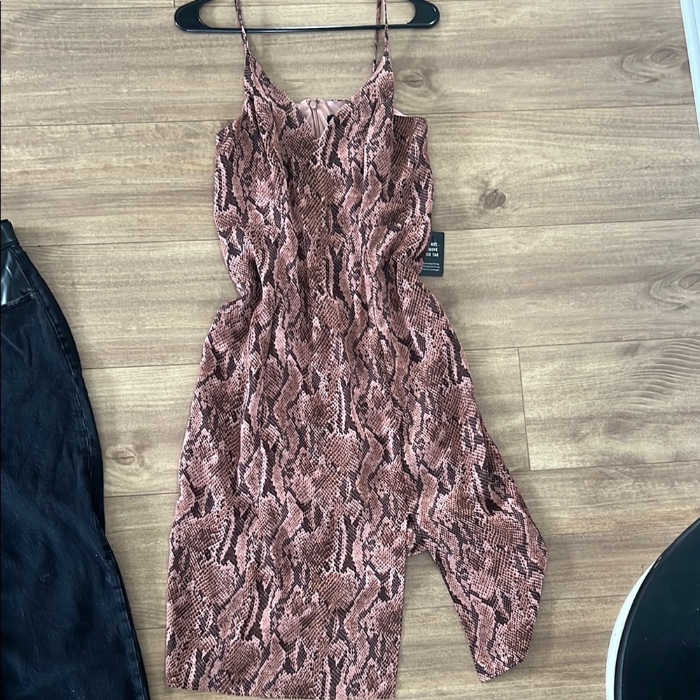 Snake Print Sleeveless Dress